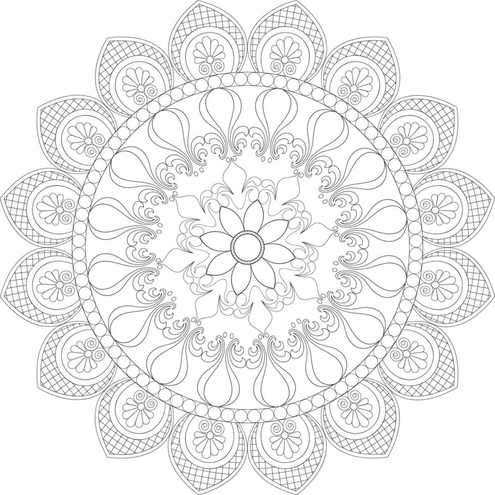 Mandala coloring pages vector