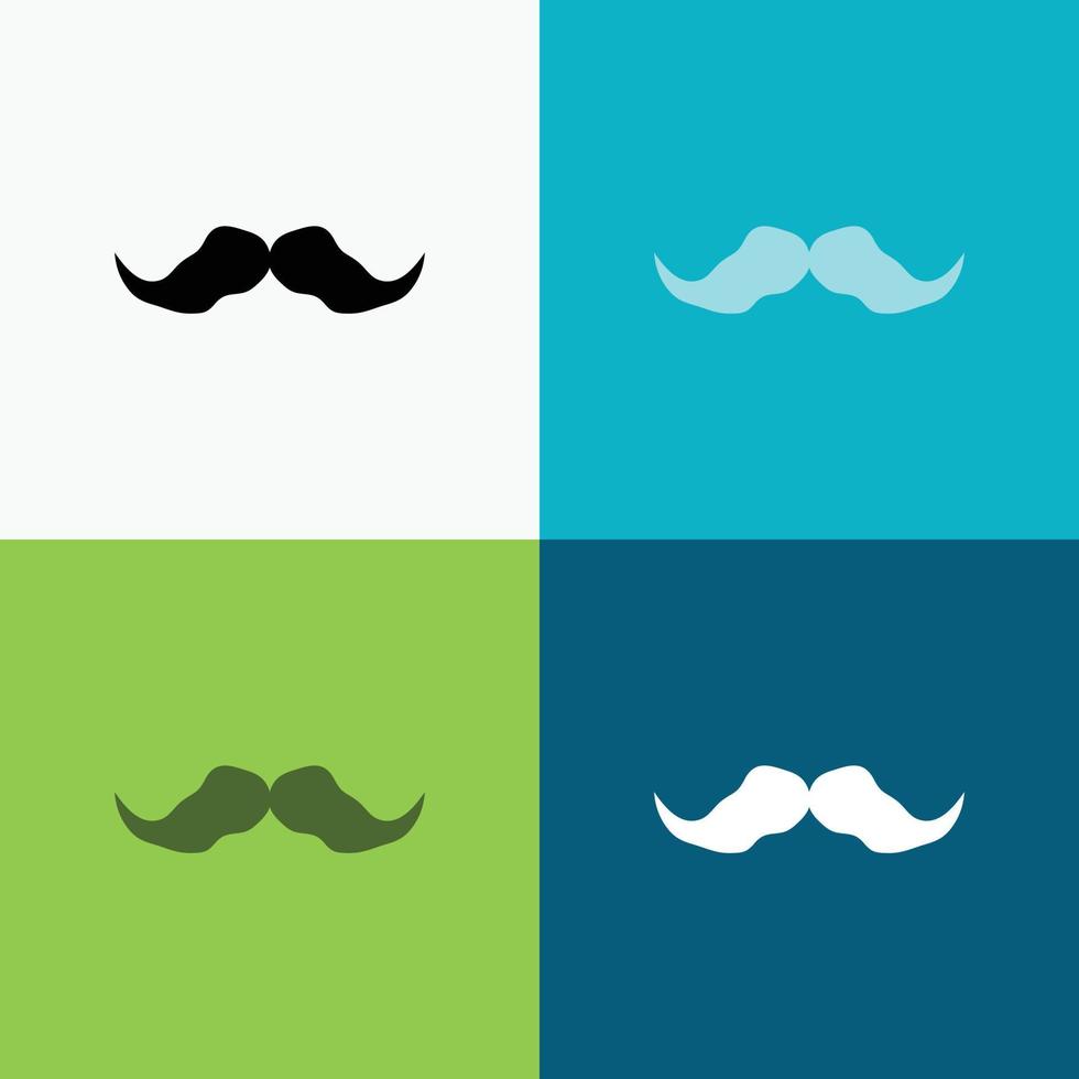 moustache. Hipster. movember. male. men Icon Over Various Background. glyph style design. designed for web and app. Eps 10 vector illustration