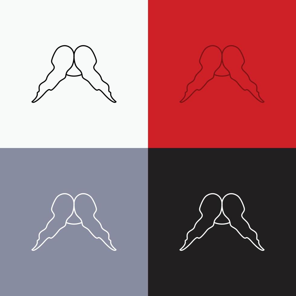 moustache. Hipster. movember. male. men Icon Over Various Background. Line style design. designed for web and app. Eps 10 vector illustration