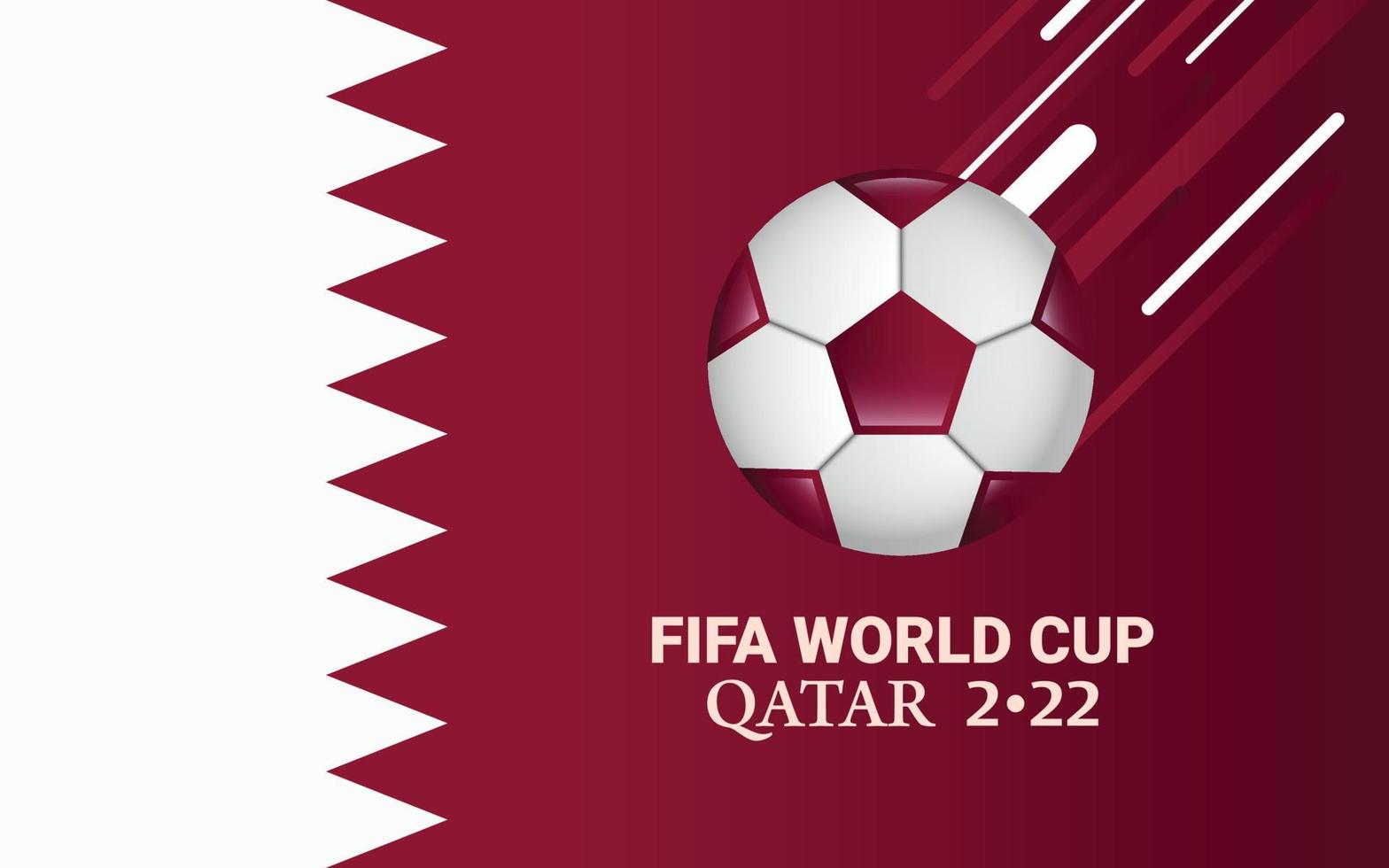 Football Worldcup Qatar 2022 Abstract Soccer Background Template vector