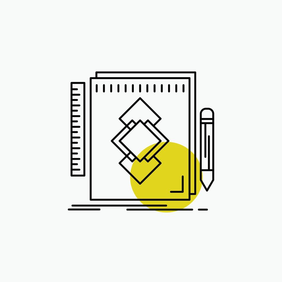 design. Tool. identity. draw. development Line Icon vector