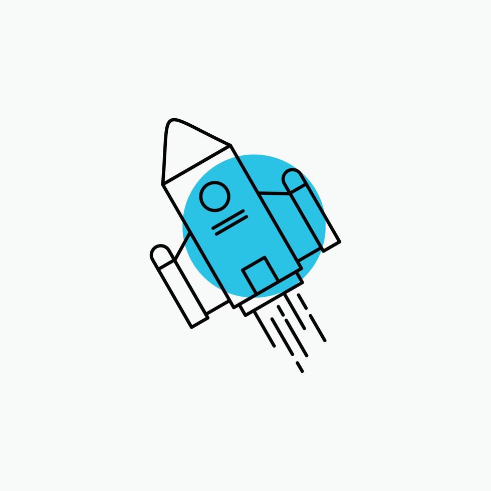 space craft. shuttle. space. rocket. launch Line Icon vector