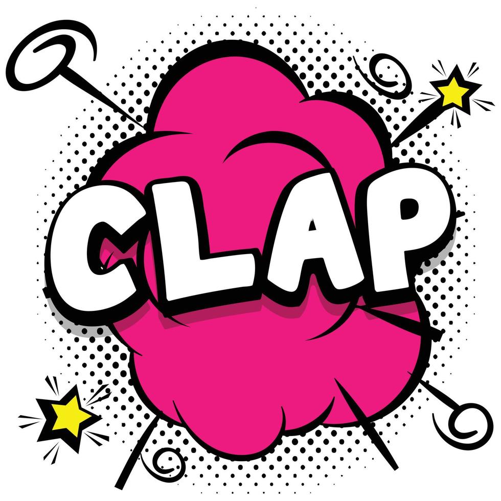 clap Comic bright template with speech bubbles on colorful frames vector