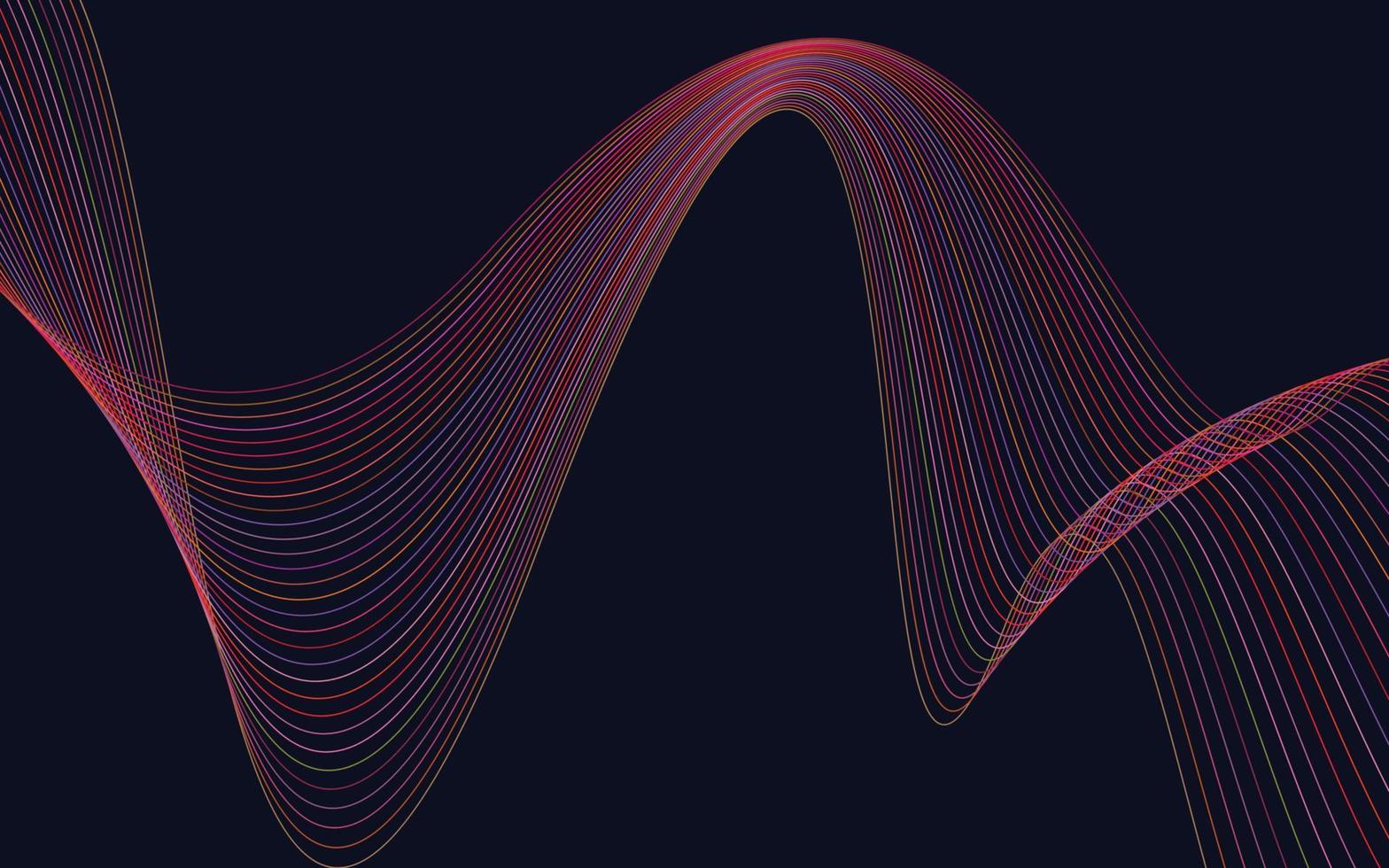 Abstract Red Color technology Line wave background vector