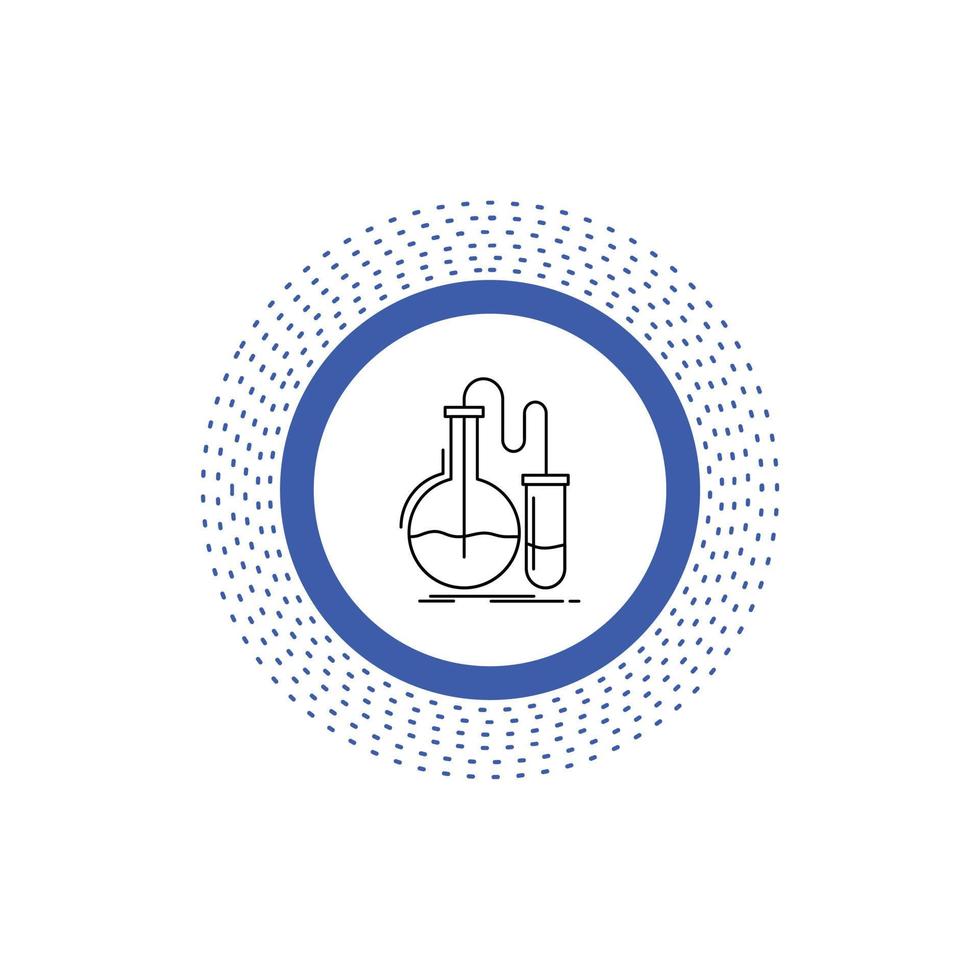 Analysis. chemistry. flask. research. test Line Icon. Vector isolated illustration