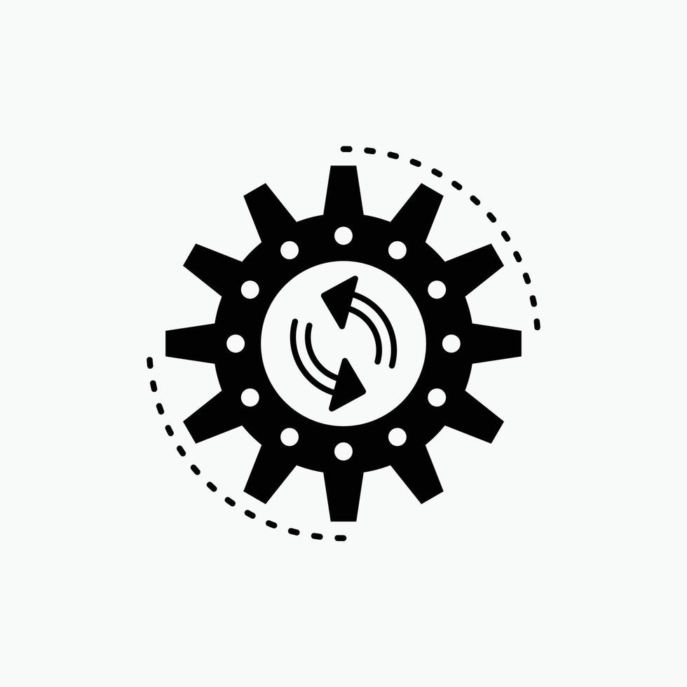 management. process. production. task. work Glyph Icon. Vector isolated illustration