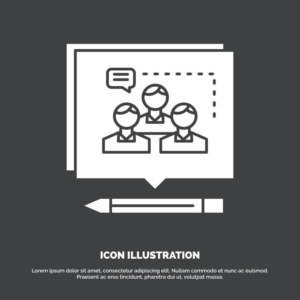 Analysis. argument. business. convince. debate Icon. glyph vector symbol for UI and UX. website or mobile application