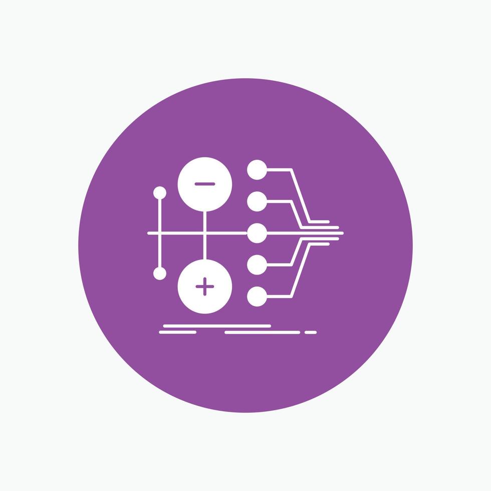 monetization. finance. money. transfer. value White Glyph Icon in Circle. Vector Button illustration