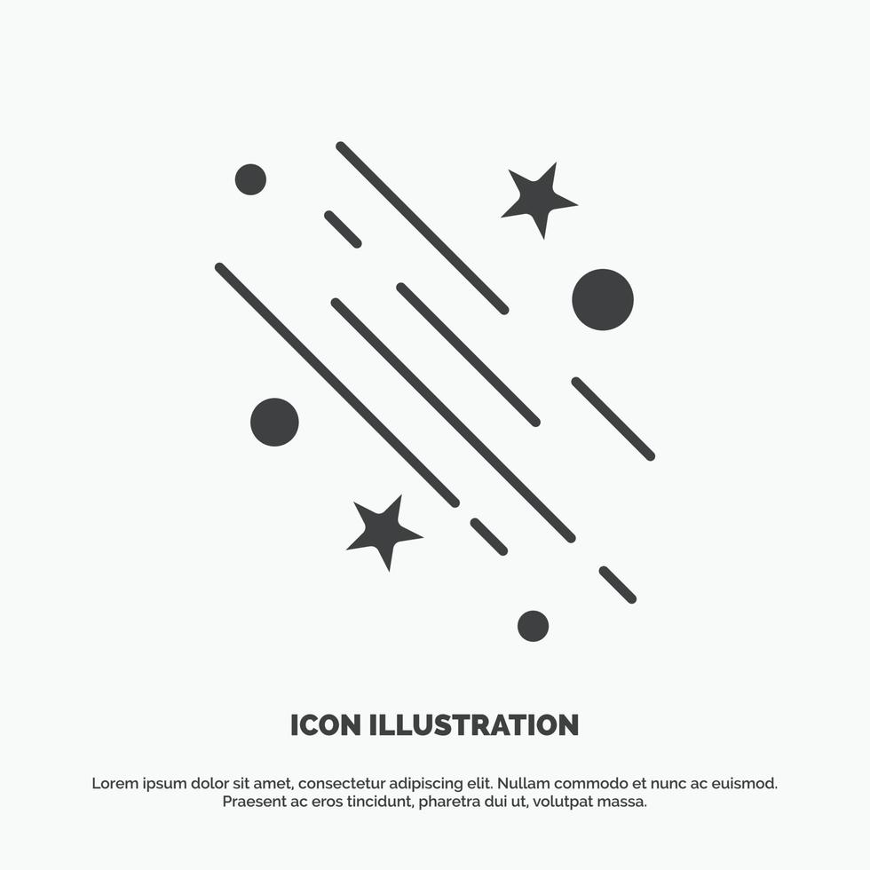 star. shooting star. falling. space. stars Icon. glyph vector gray symbol for UI and UX. website or mobile application