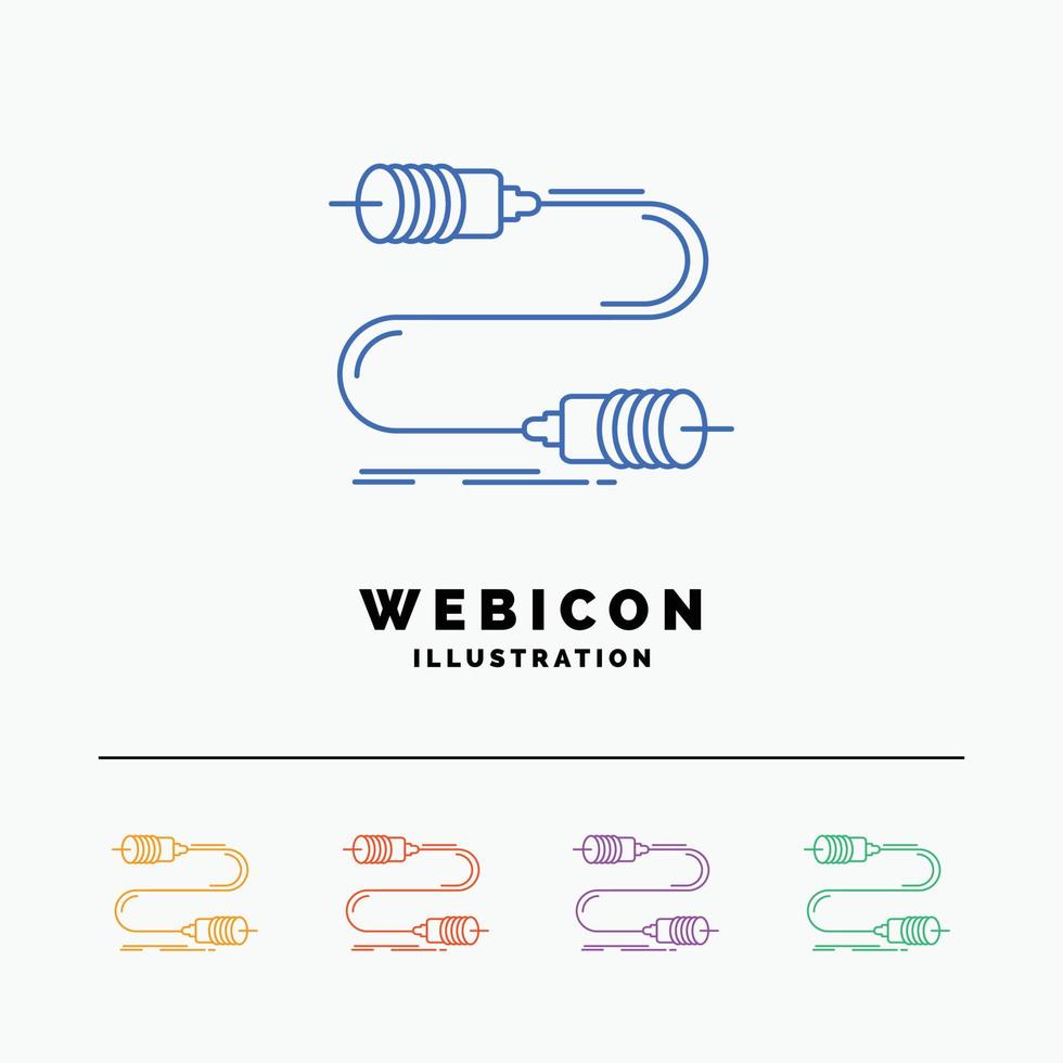 Buzz. communication. interaction. marketing. wire 5 Color Line Web Icon Template isolated on white. Vector illustration