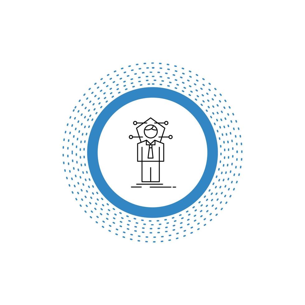 Business. connection. human. network. solution Line Icon. Vector isolated illustration