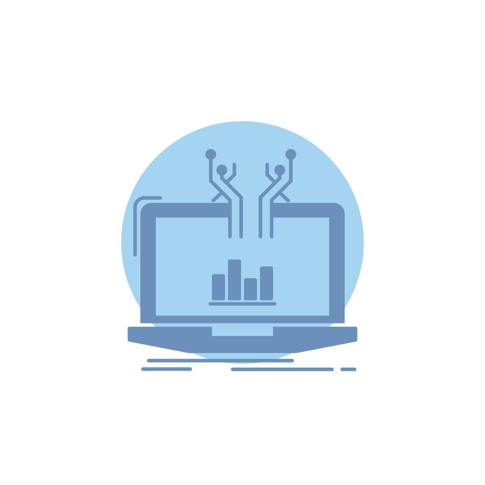 Analysis. analytical. management. online. platform Glyph Icon. vector