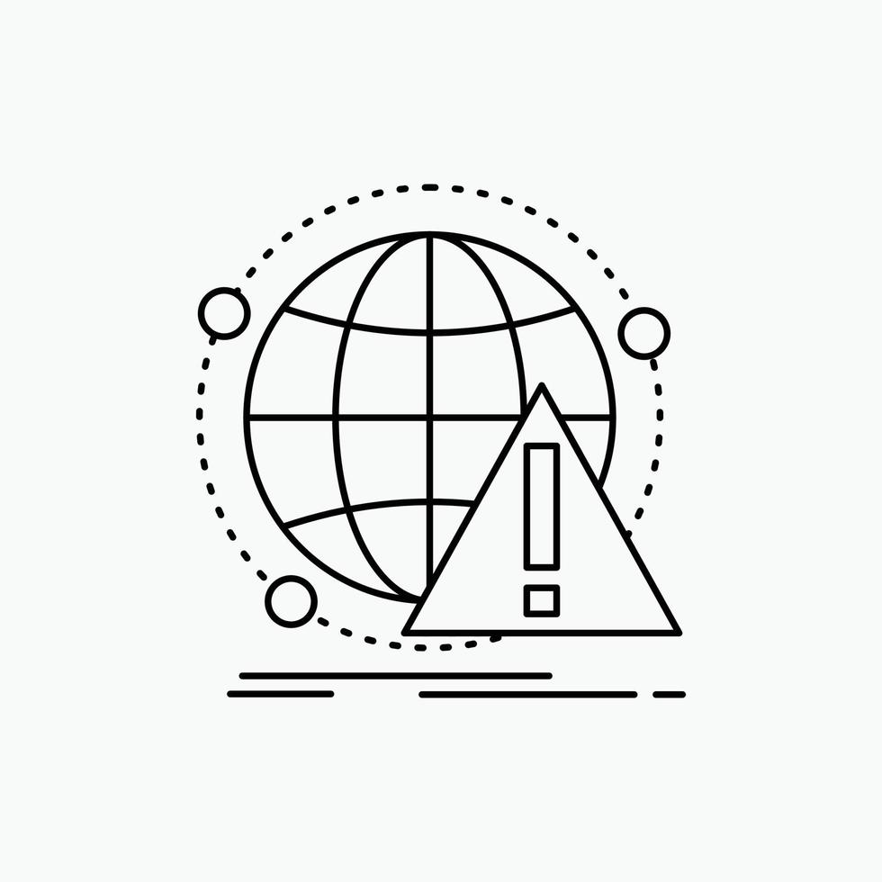 Alert. antivirus. attack. computer. virus Line Icon. Vector isolated illustration