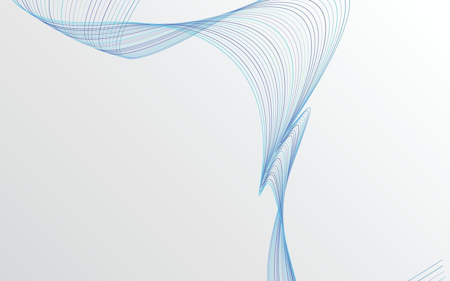 Wave of the blue colored lines. High resolution vector