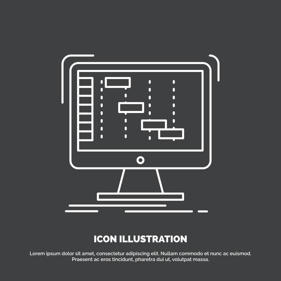 Ableton. application. daw. digital. sequencer Icon. Line vector symbol for UI and UX. website or mobile application