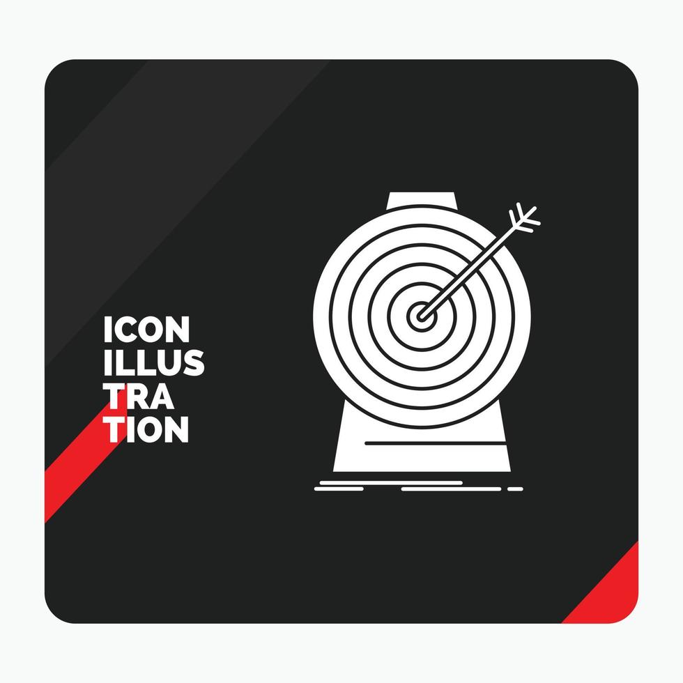 Red and Black Creative presentation Background for Aim. focus. goal. target. targeting Glyph Icon vector