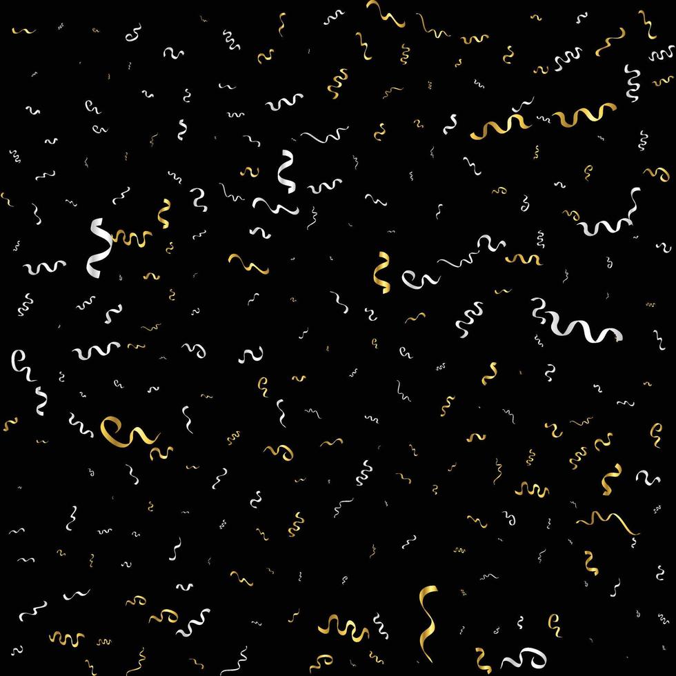 Golden confetti isolated. Festive background. Vector illustration