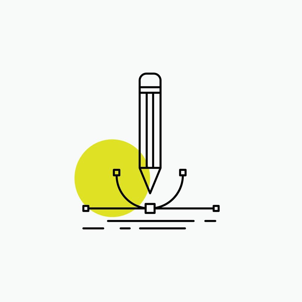 illustration. design. pen. graphic. draw Line Icon vector