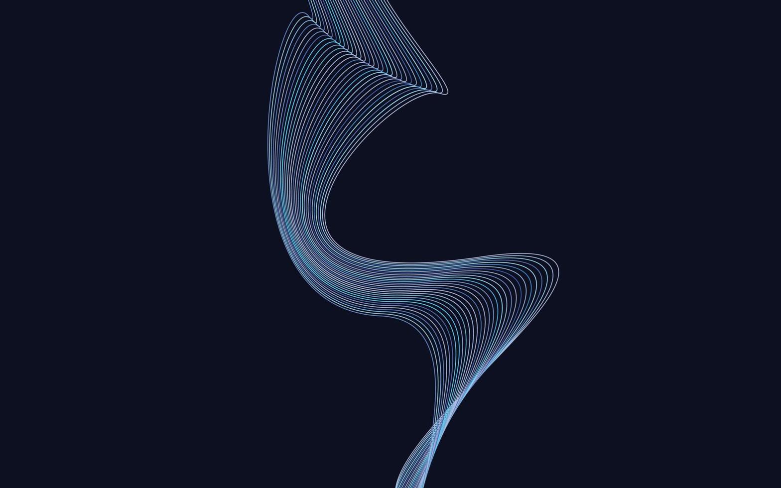 Wave with shadow. Abstract Colorful Lines lines on a background vector