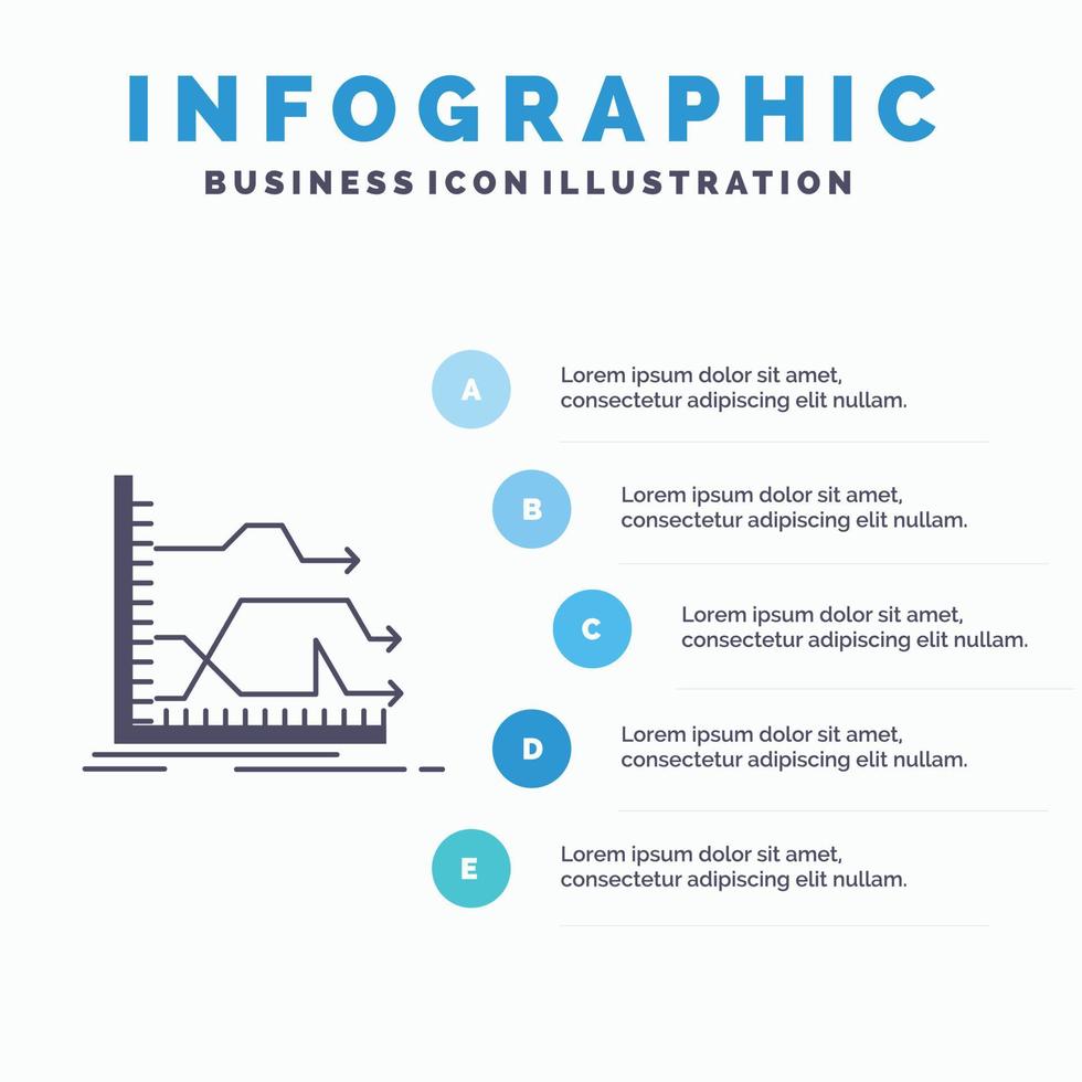 Arrows. forward. graph. market. prediction Infographics Template for Website and Presentation. GLyph Gray icon with Blue infographic style vector illustration.