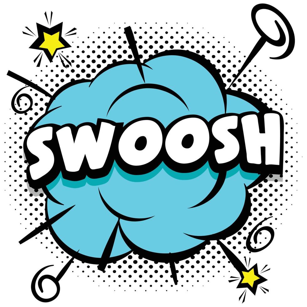 swoosh Comic bright template with speech bubbles on colorful frames vector