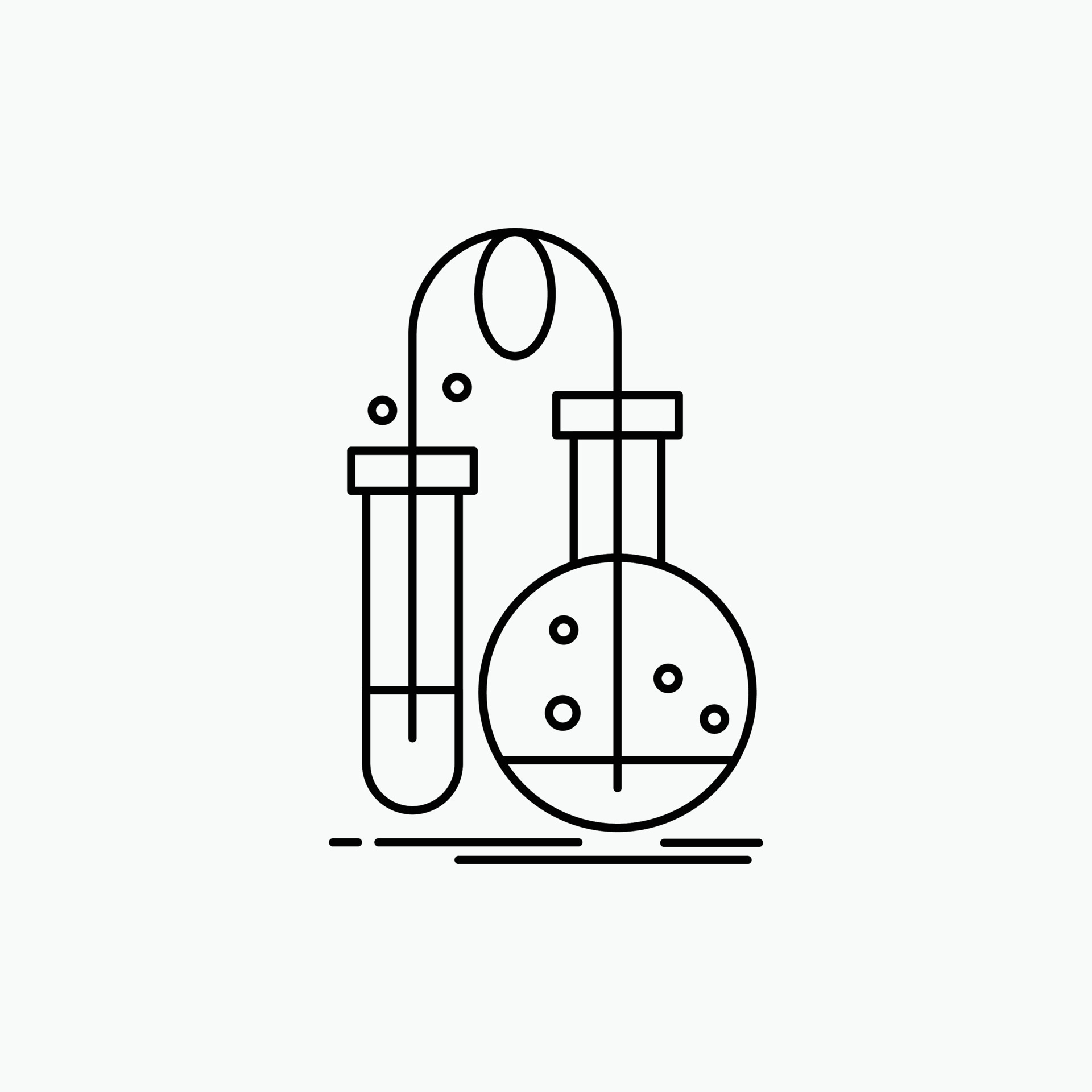 Testing. Chemistry. flask. lab. science Line Icon. Vector isolated