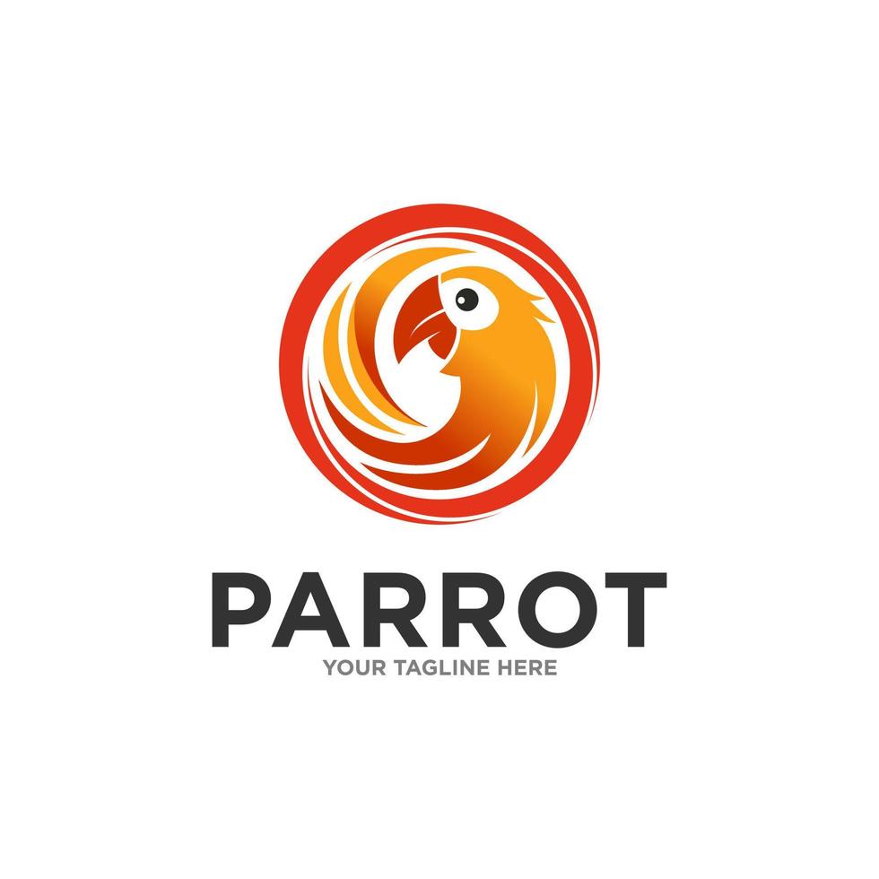 Parrot Logo Design Vector Template