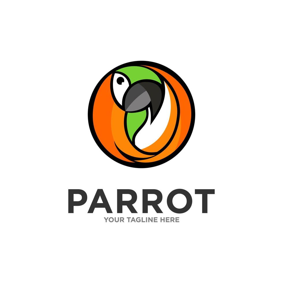 Parrot Logo Design Vector Template