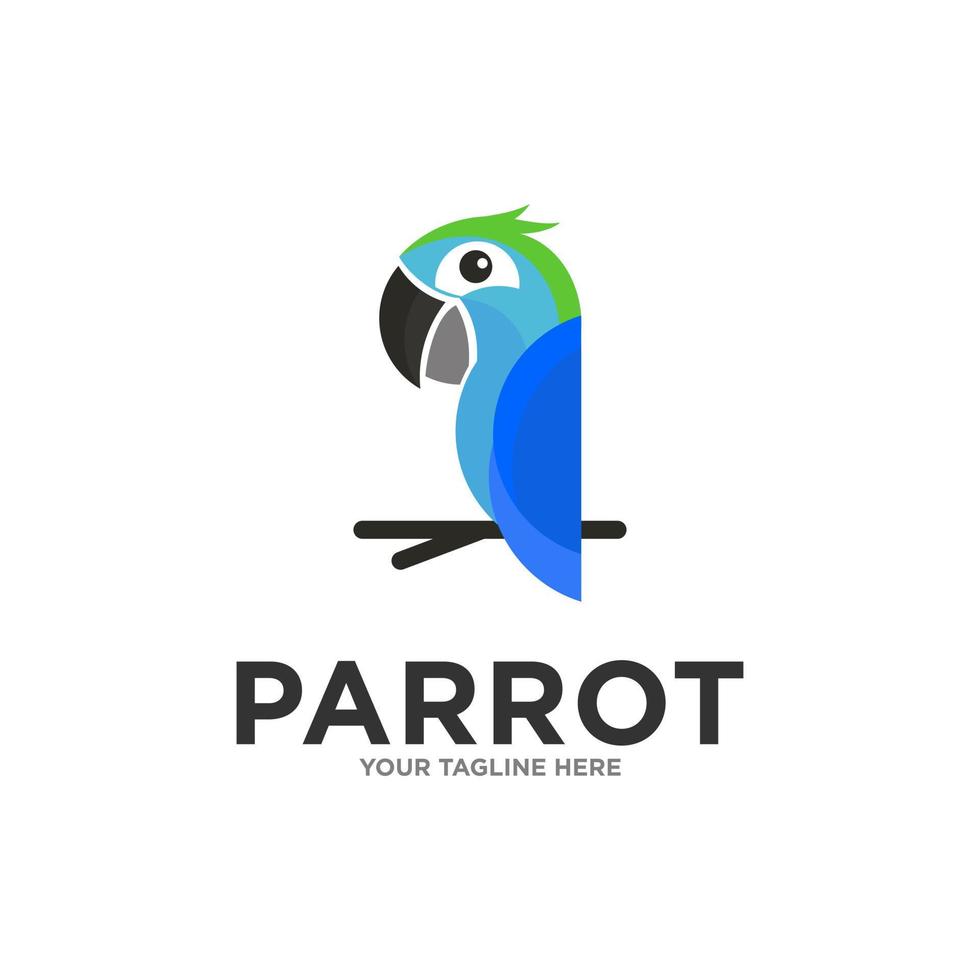 Parrot Logo Design Vector Template