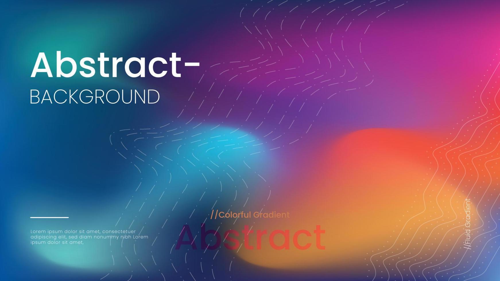Abstract background with colorful blurred gradients vector