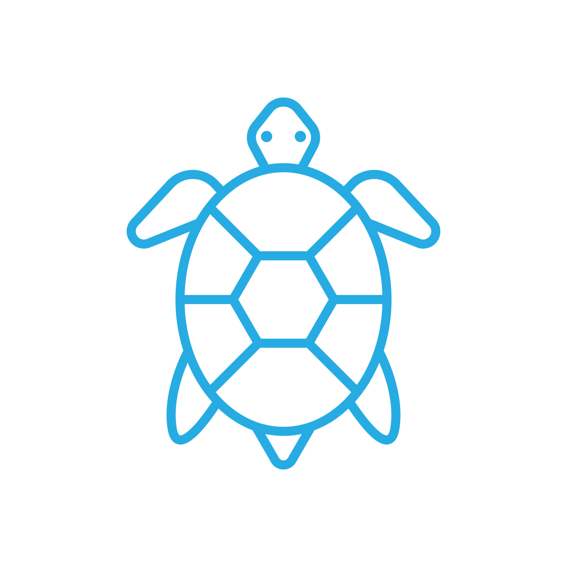eps10 blue vector sea turtle abstract line art icon isolated on white  background. sea animal outline symbol in a simple flat trendy modern style  for your website design, logo, and mobile application