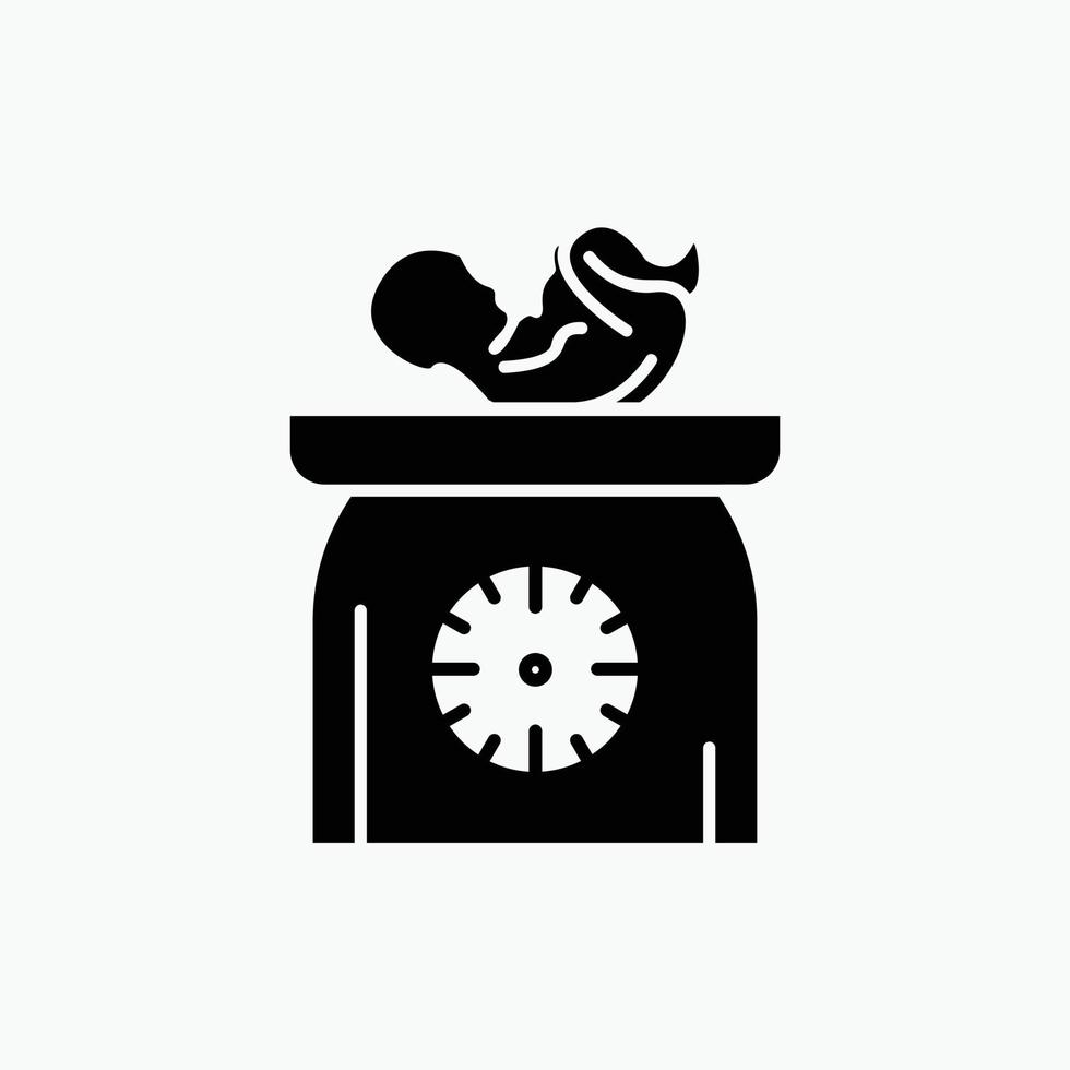 weight. baby. New born. scales. kid Glyph Icon. Vector isolated illustration