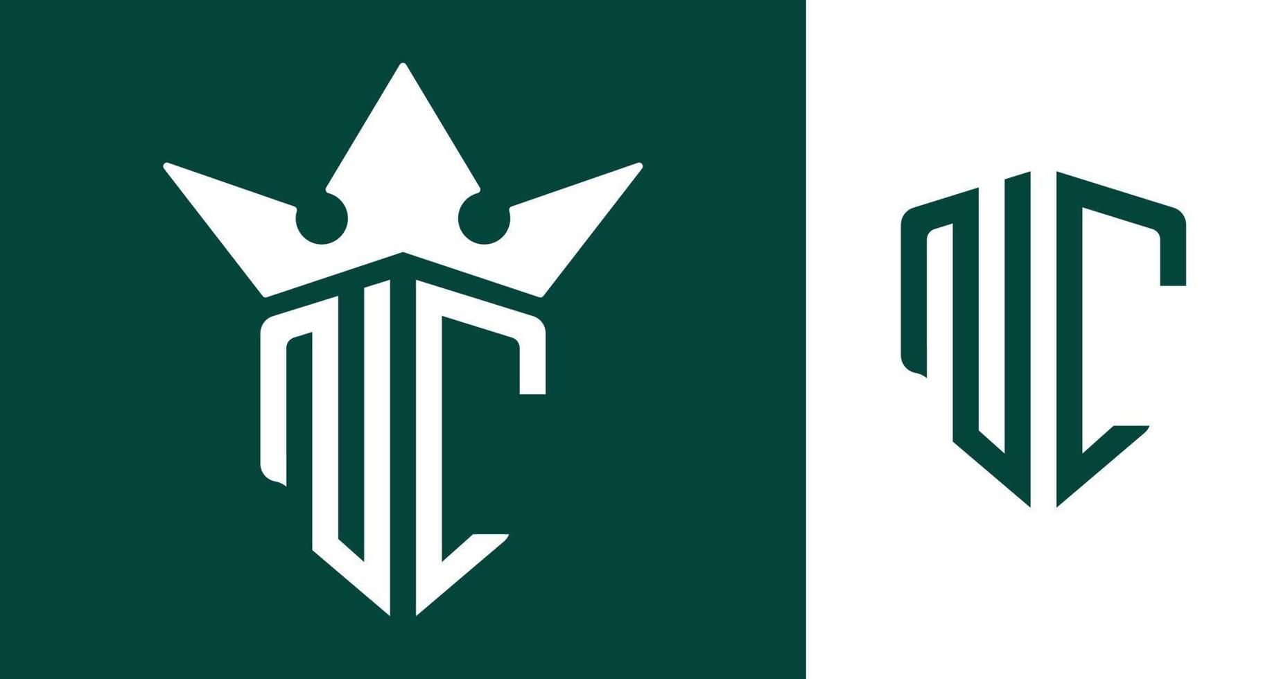 Creative Initial Letters NC Logo Designs. vector