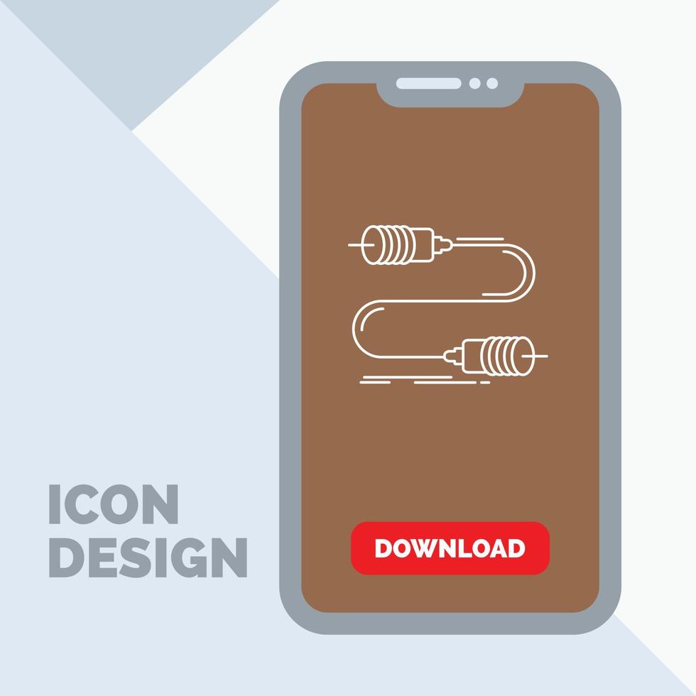 Buzz. communication. interaction. marketing. wire Line Icon in Mobile for Download Page vector