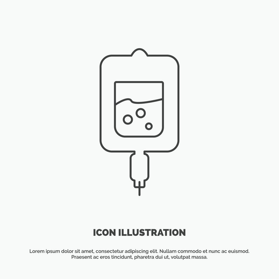 blood. test. sugar test. samples Icon. Line vector gray symbol for UI and UX. website or mobile application