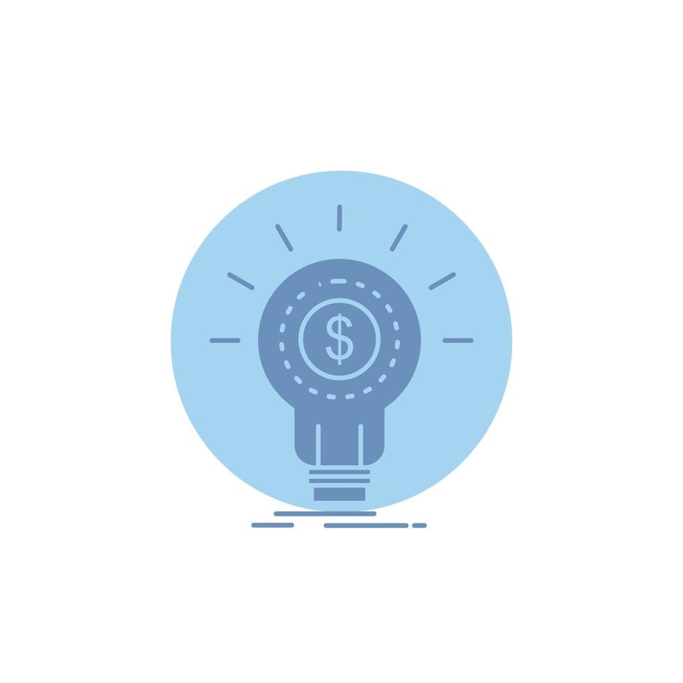 Finance. financial. idea. money. startup Glyph Icon. vector