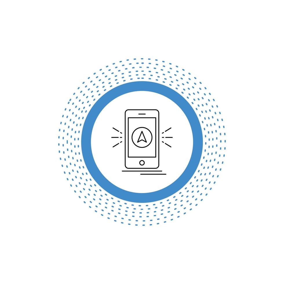 navigation. app. camping. gps. location Line Icon. Vector isolated illustration