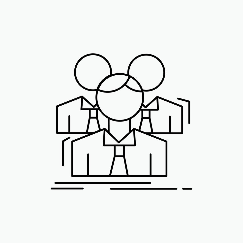 Team. teamwork. Business. Meeting. group Line Icon. Vector isolated illustration