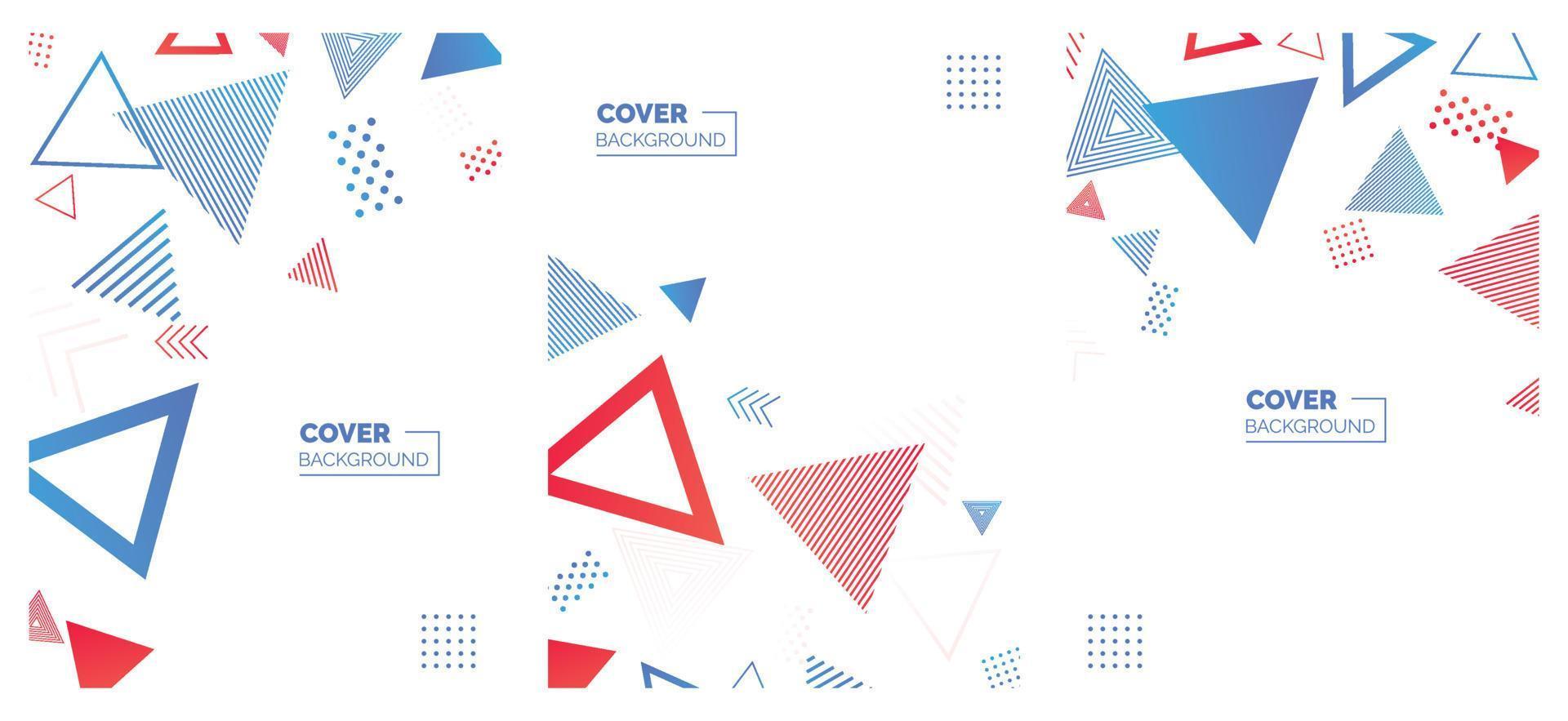 Covers templates set with bauhaus. memphis and hipster style graphic geometric elements. Applicable for placards. brochures. posters. covers and banners. Vector illustrations