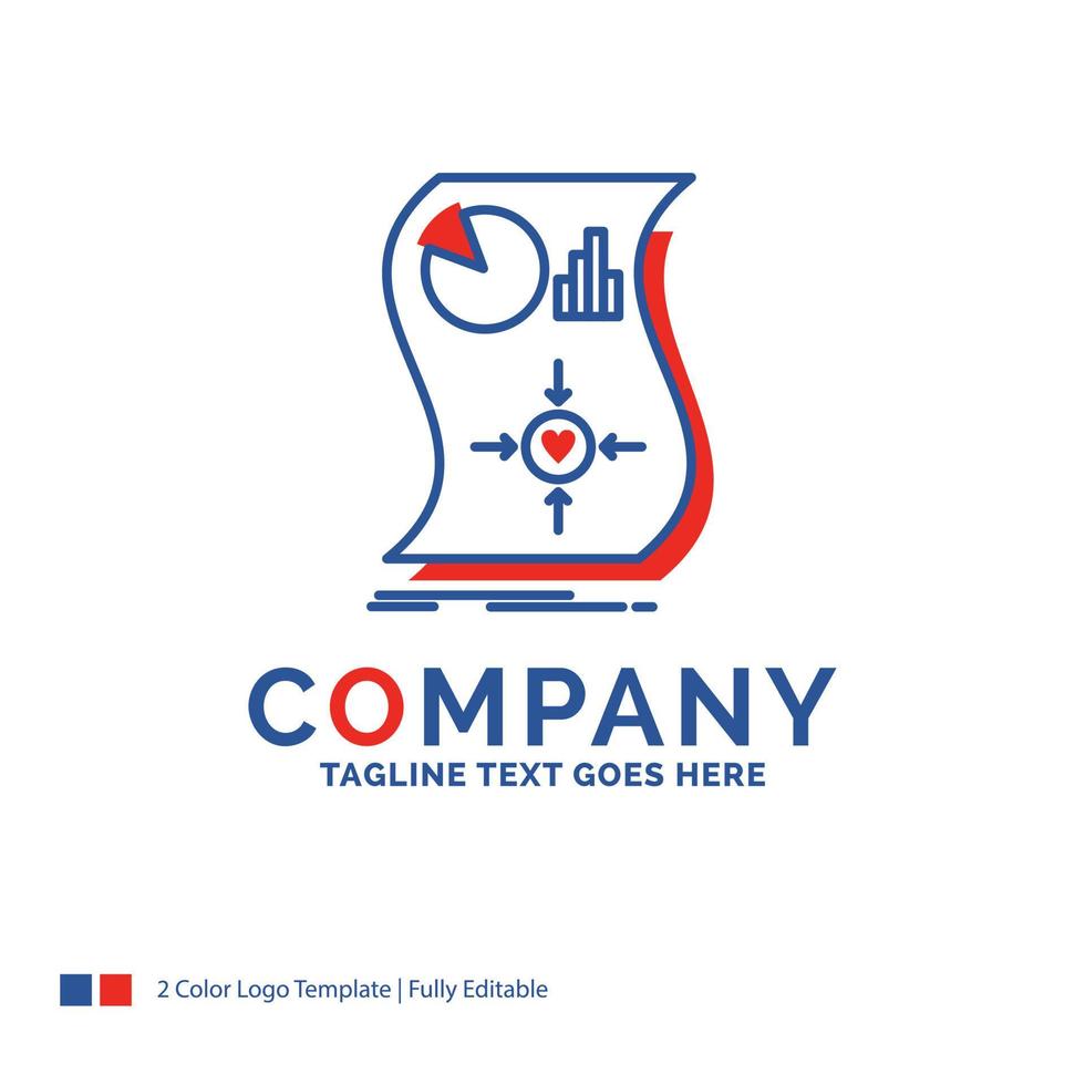 Company Name Logo Design For Estimation. love. relationship. response. responsive. Blue and red Brand Name Design with place for Tagline. Abstract Creative Logo template for Small and Large Business. vector