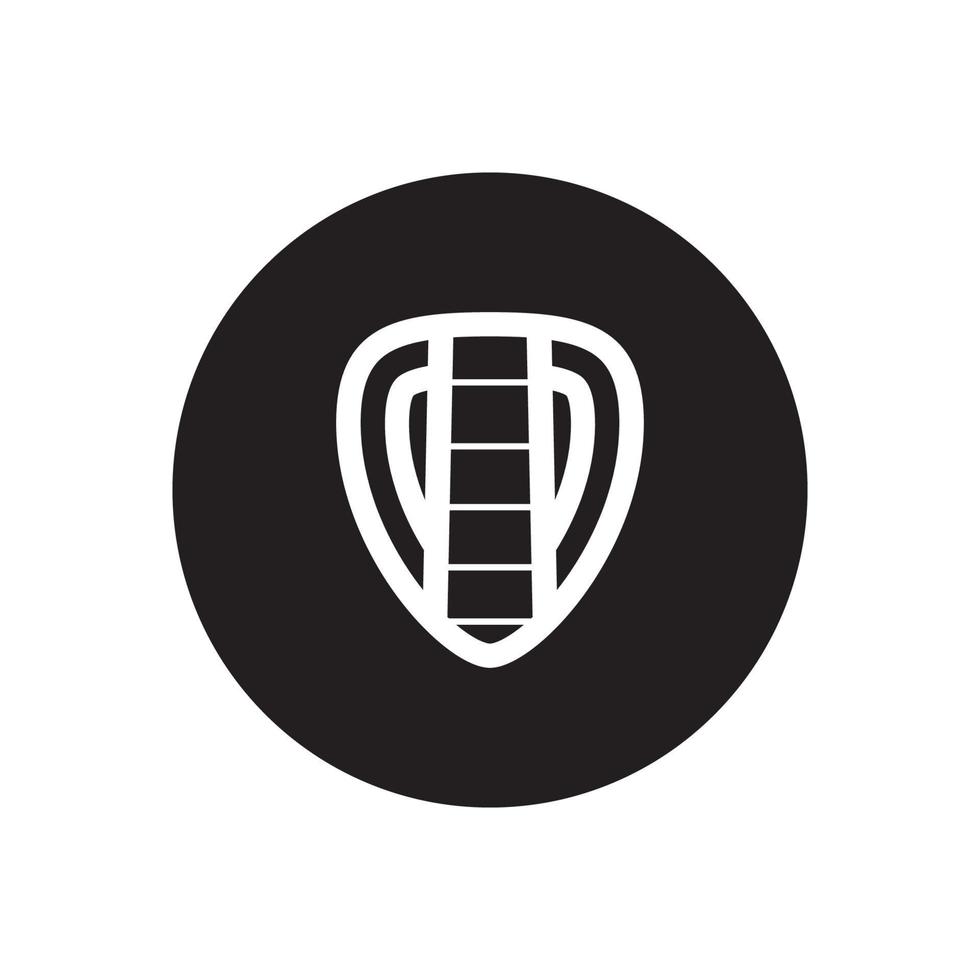 logo icon illustration template simple guitar pick vector design  for badge  music label  music studio  musical instrument business