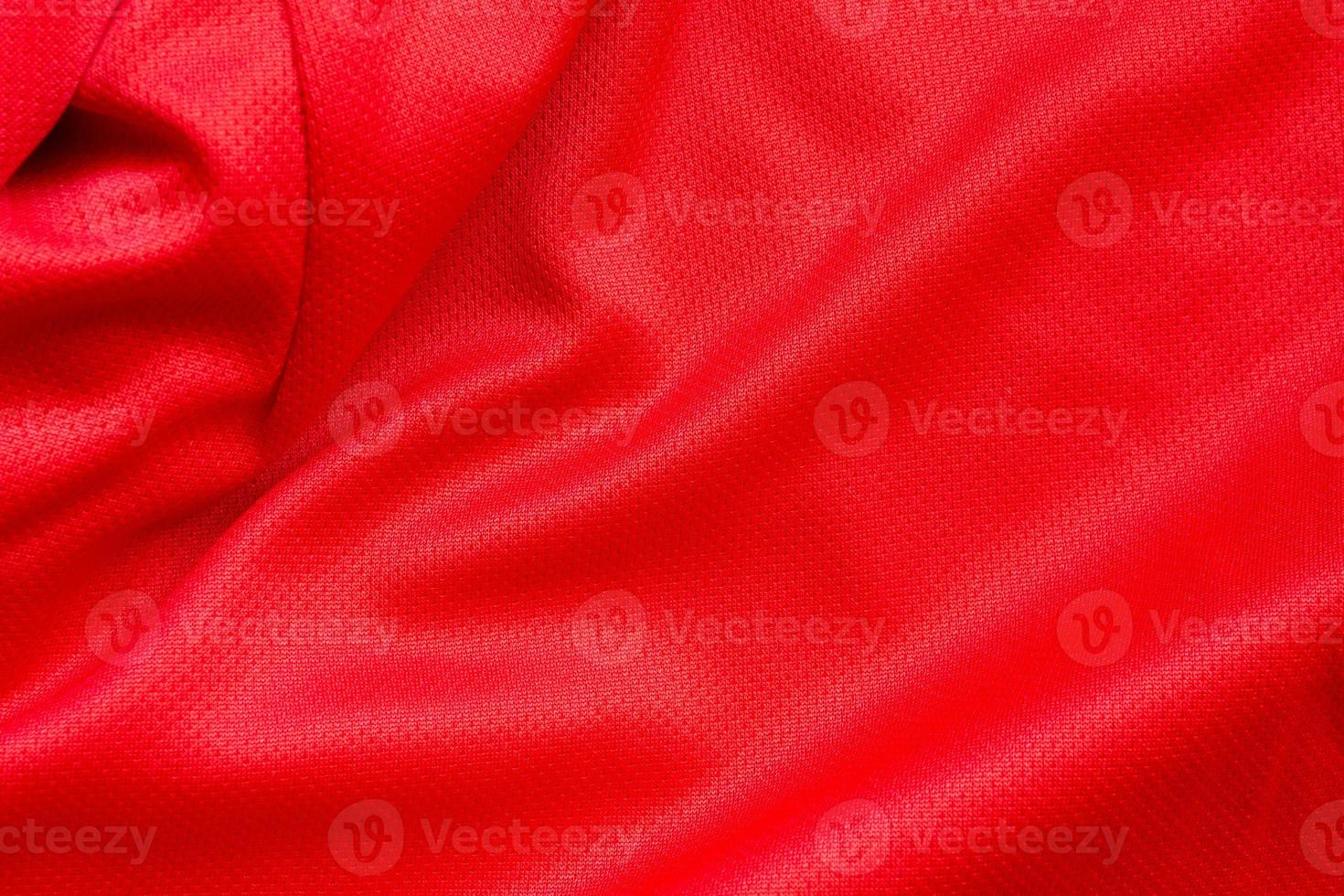 Red sports clothing fabric football shirt jersey texture background photo