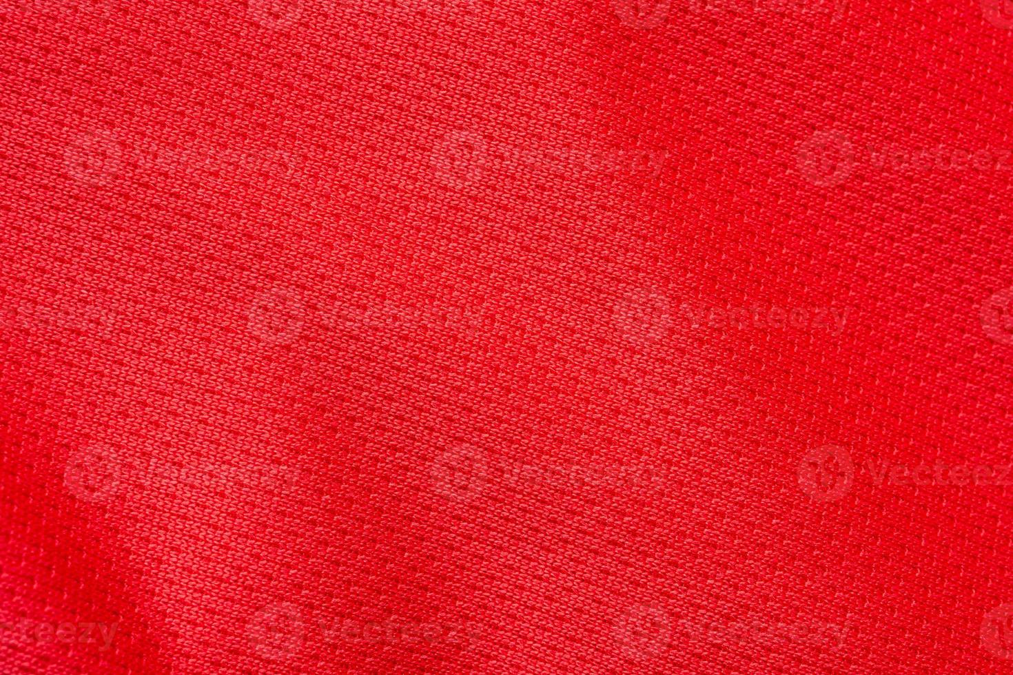 Red sports clothing fabric football shirt jersey texture background photo