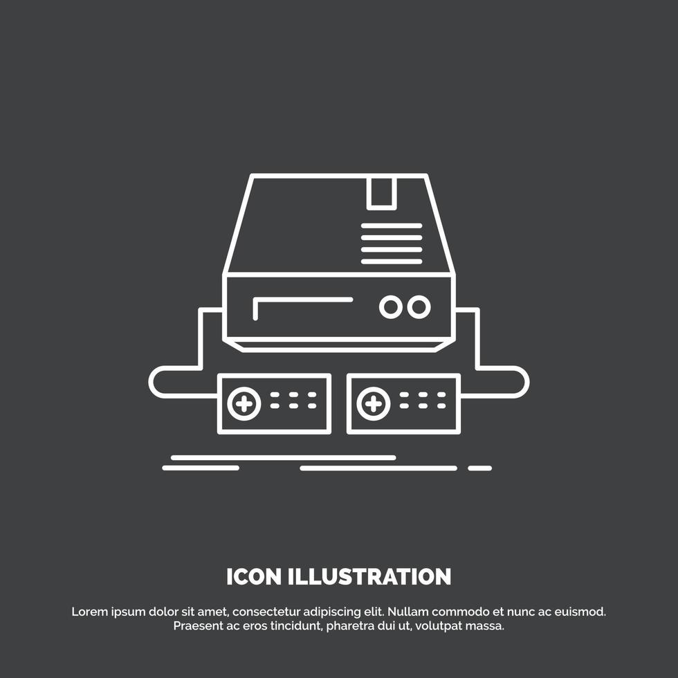 Console. game. gaming. pad. drive Icon. Line vector symbol for UI and UX. website or mobile application