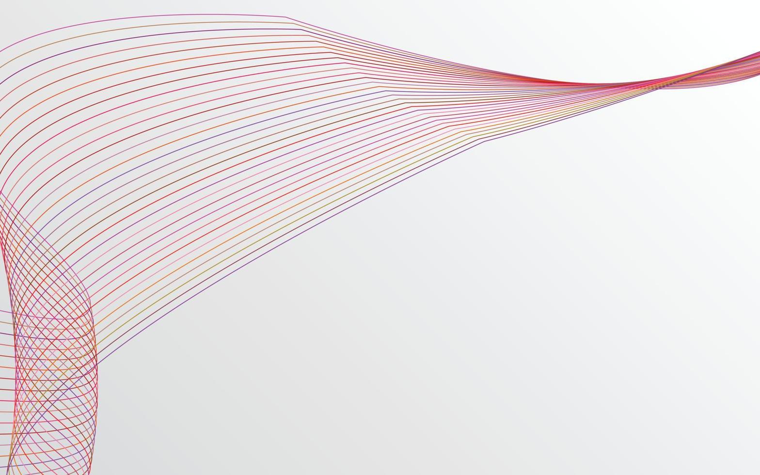 Wave of the Red colored lines. High resolution vector