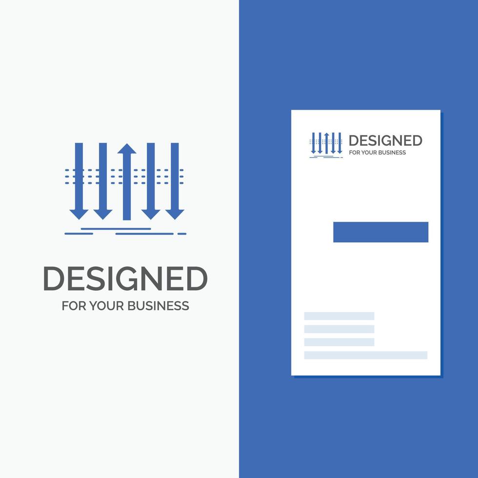 Business Logo for Arrow. business. distinction. forward. individuality. Vertical Blue Business .Visiting Card template. vector