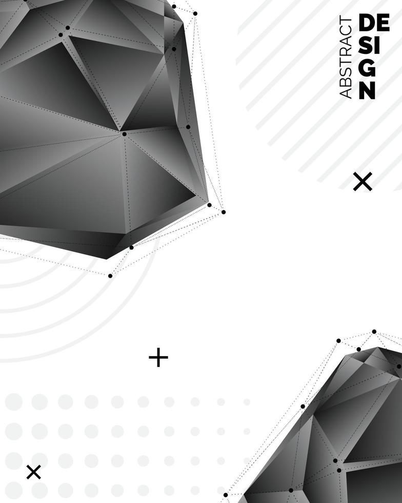 diseño de fondo de triángulo borroso de vector negro. fondo geométrico en estilo origami con degradado