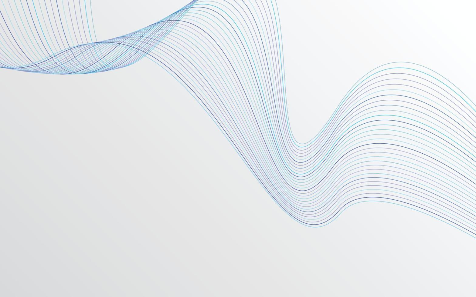Stylish blue wavy lines abstract background design vector