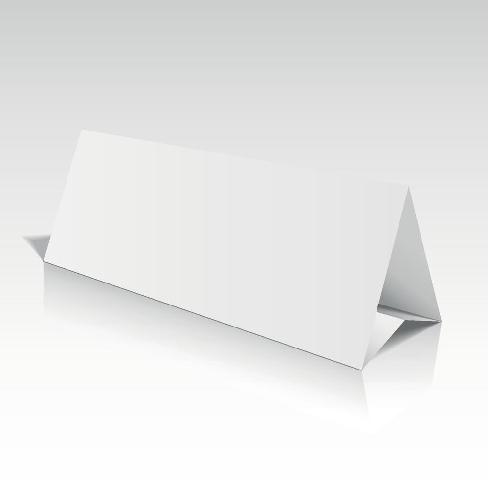 3d table paper card isolated on a grey background. vector