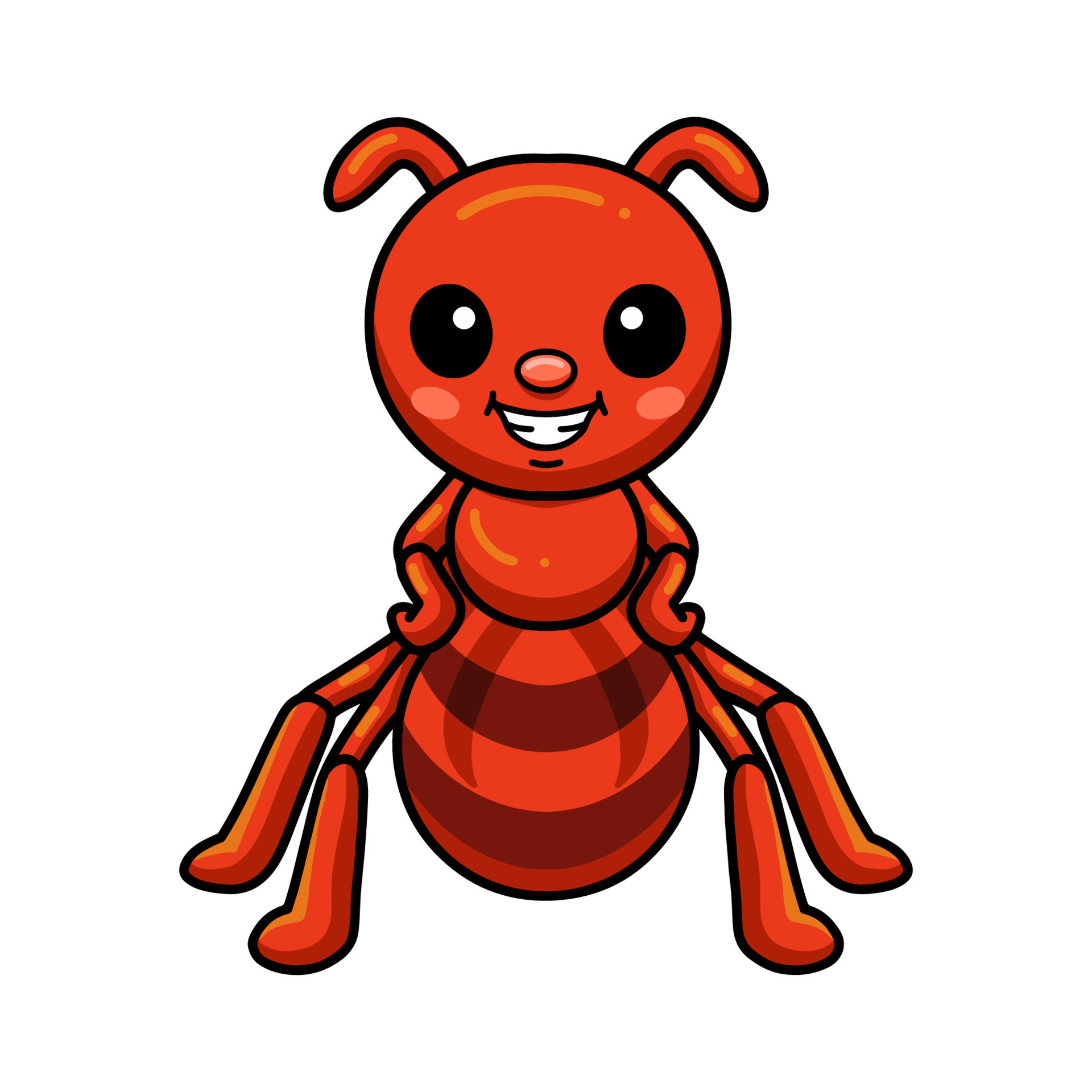 Cute little red ant cartoon 12950891 Vector Art at Vecteezy